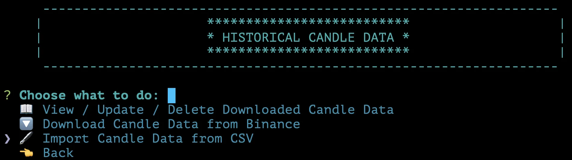 Historical Candle Data Import Candle Data From CSV