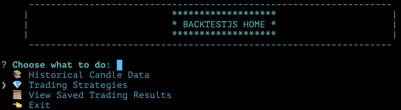 BacktestJS Home Trading Strategies