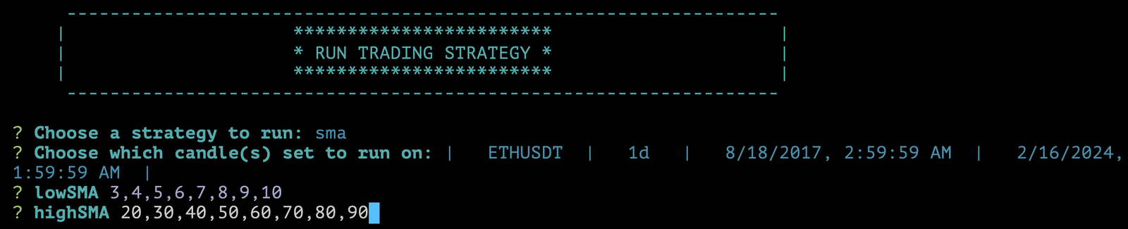 Run Trading Strategy Multi Value