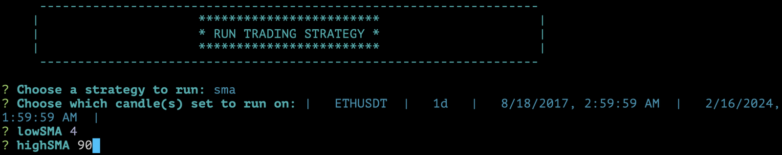 Trading Strategies Run Trading Strategy